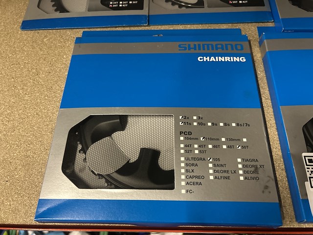 8x kettingblad, shimano - afbeelding 4 van  6