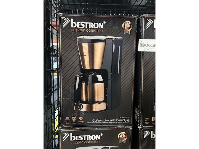 8x koffiezetapparaat bestron, copper collection 01 po 18039kl - afbeelding 2 van  3