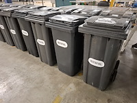 8x kunststof afvalcontainer grijs - afbeelding 1 van  3