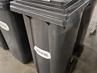8x kunststof afvalcontainer grijs - afbeelding 2 van  3