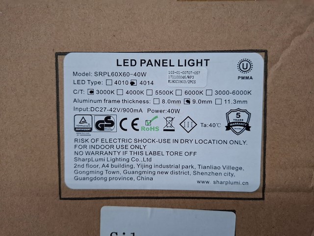 8x led paneel o.a. tsong - afbeelding 3 van  3