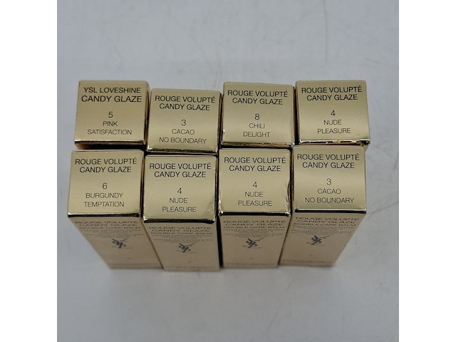 8x lippenstift, yves saint laurent, candy glaze - afbeelding 4 van  12