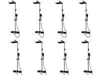 8x mawialux thermostatisch opbouw regendoucheset - digitaal display - afbeelding 1 van  5