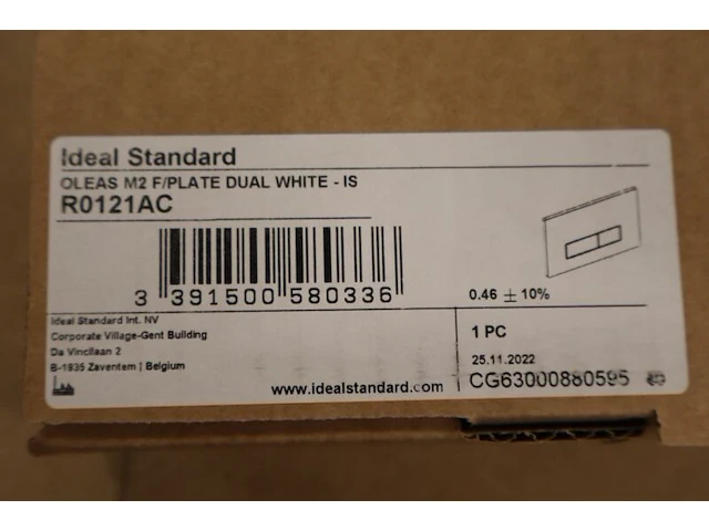 8x mechanische bedieningsplaat ideal standard, oleas m2 r0121ac, wit - afbeelding 2 van  7