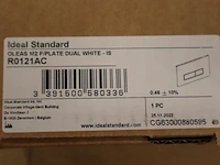 8x mechanische bedieningsplaat ideal standard, oleas m2 r0121ac, wit - afbeelding 2 van  7