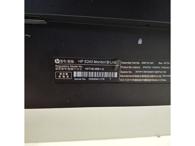 8x monitor hp, e243, 2019 - afbeelding 4 van  34