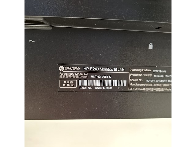 8x monitor hp, e243, 2019 - afbeelding 8 van  34