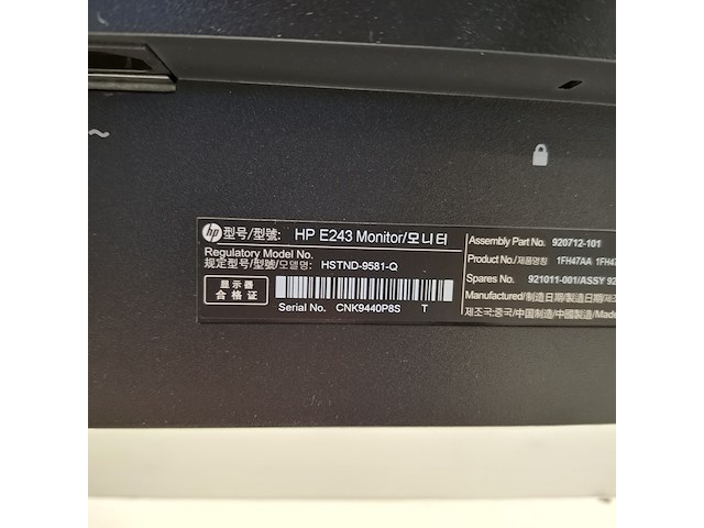 8x monitor hp, e243, 2019 - afbeelding 17 van  34