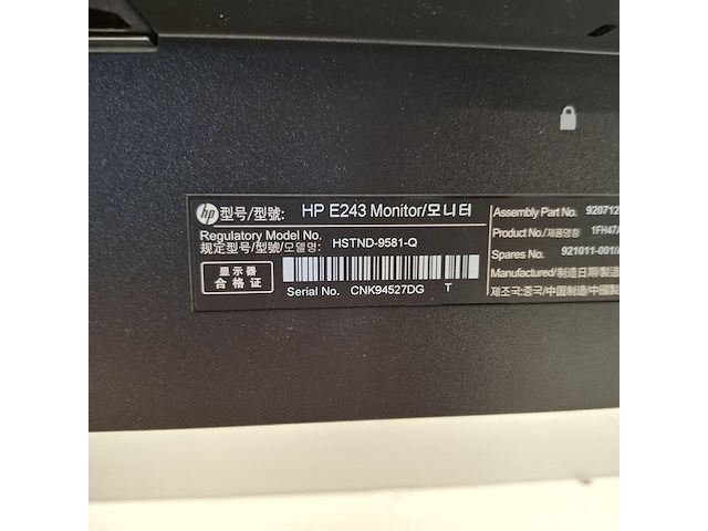 8x monitor hp, e243, 2019 - afbeelding 21 van  34