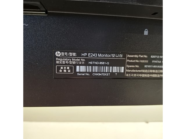 8x monitor hp, e243, 2019 - afbeelding 26 van  34