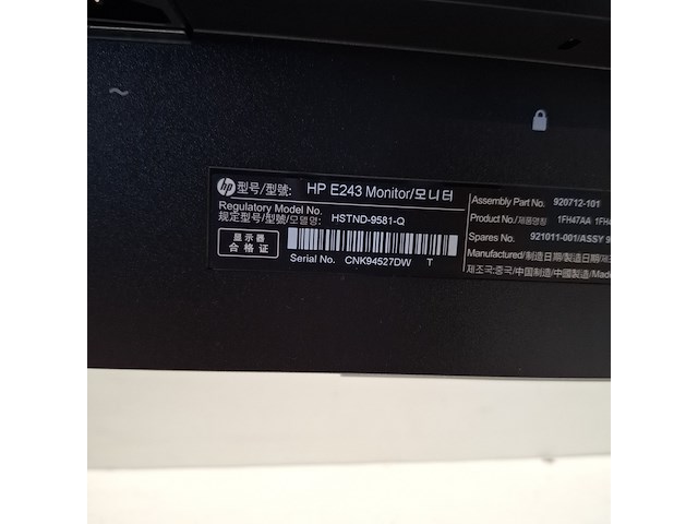 8x monitor hp, e243, 2019 - afbeelding 33 van  34