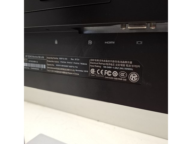 8x monitor hp, e243, 2019 - afbeelding 9 van  34