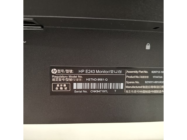 8x monitor hp, e243, 2019 - afbeelding 17 van  34