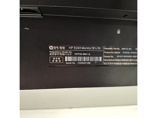 8x monitor hp, e243, 2019 - afbeelding 26 van  34