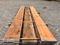 8x mora hardhouten balken fijnbezaagd, 50x300mm, lengte 400cm