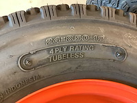 8x ongebruikt bridgestone 24x8.50-12 band met velg - afbeelding 8 van  9