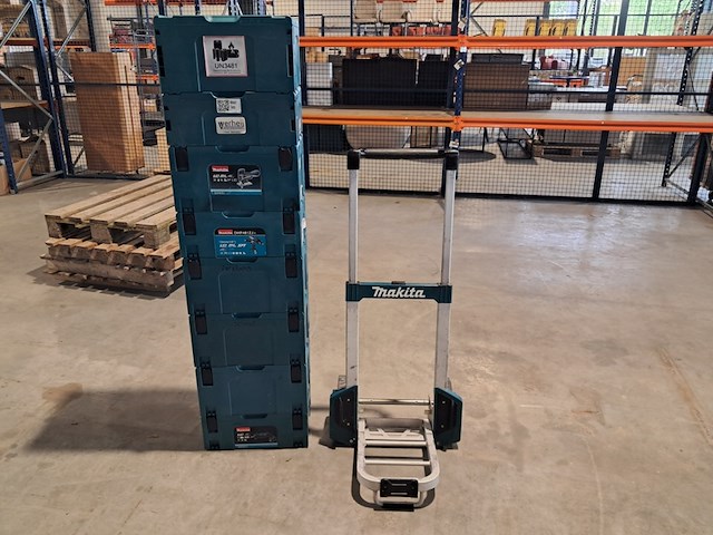 8x opbergdozen [leeg] & steekwagen, makita - afbeelding 1 van  6