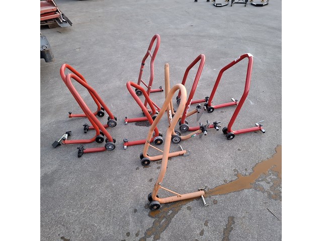 8x paddockstand, o.a. bike-lift, rood - afbeelding 3 van  4