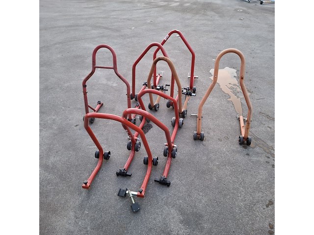8x paddockstand, o.a. bike-lift, rood - afbeelding 4 van  4