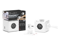 8x powercube extended duo usb type e designnest, wit grijs, met aardepin - afbeelding 3 van  3