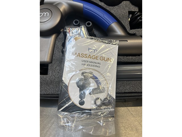 8x premium massage gun in koffer met opzetstukken, bluemay - afbeelding 4 van  14