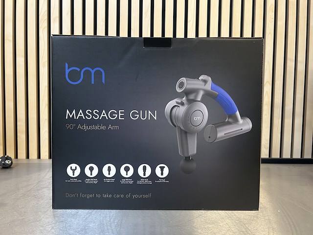 8x premium massage gun in koffer met opzetstukken, bluemay - afbeelding 8 van  14