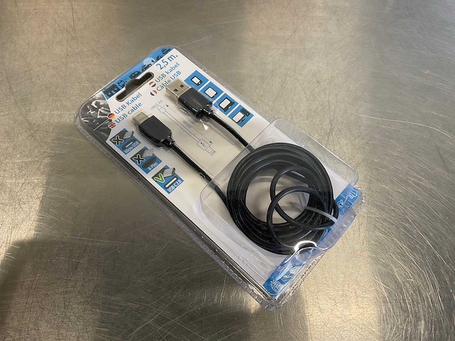 (8x) q-link usb c kabel - 2,5 mtr - afbeelding 2 van  6