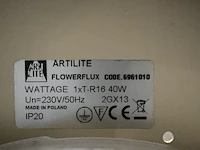 8x rond plafondarmatuur, artilite, flowerflux 6961010, wit, rond | 2gx13 - afbeelding 3 van  5