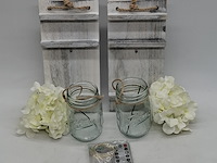 8x set glazen decoratiepotjes - afbeelding 8 van  15