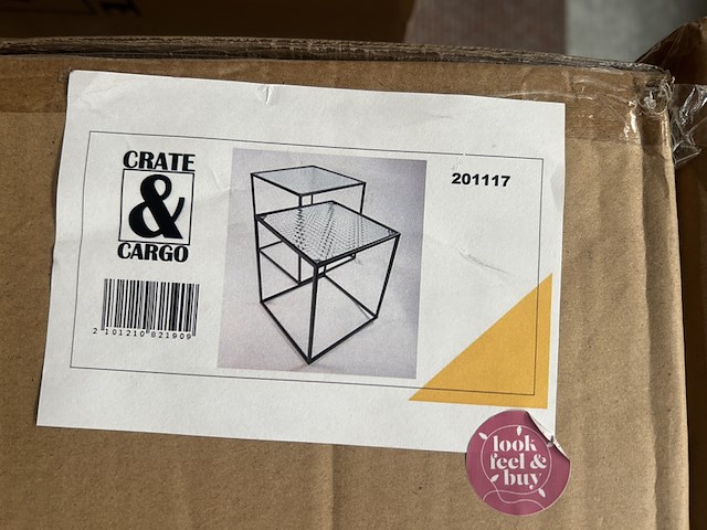 8x set van 2 bijzettafels, crate & cargo - afbeelding 2 van  3