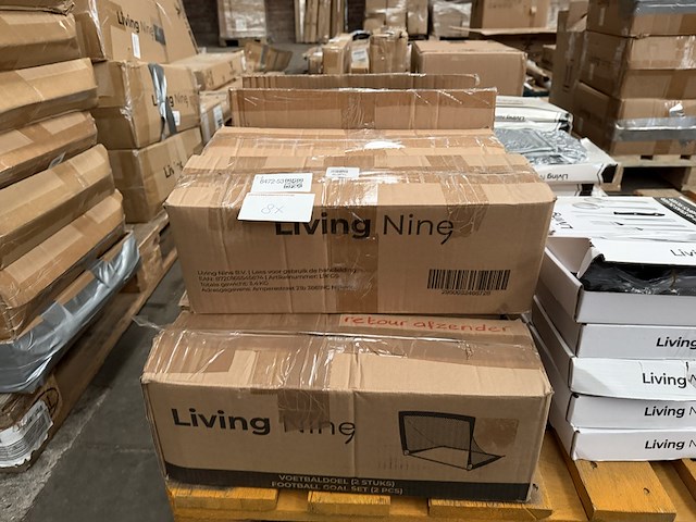 8x set van 2 voetbaldoelen living nine - afbeelding 1 van  3