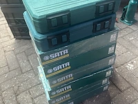 8x steek sleutelset in koffer , sata - afbeelding 3 van  3