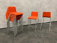 8x steelcase - barkruk zh78 - oranje, grijs - afbeelding 3 van  10