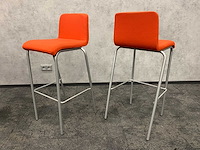 8x steelcase - barkruk zh78 - oranje, grijs - afbeelding 4 van  10