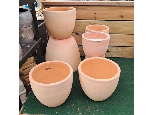 8x stenen bloempot, ts collection - afbeelding 1 van  10