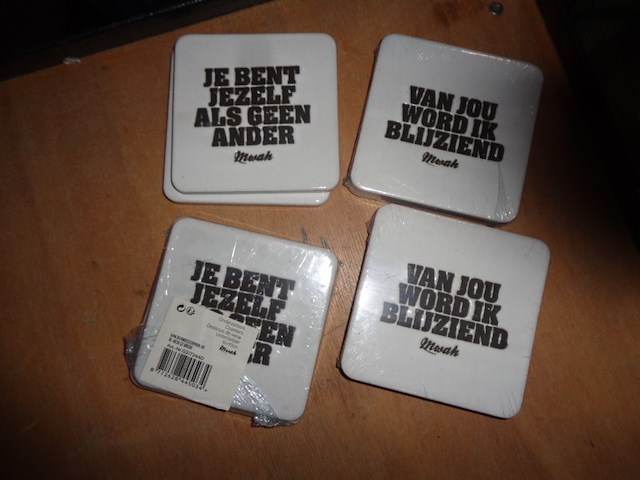 8x stenen onderzetter met tekst - afbeelding 3 van  3