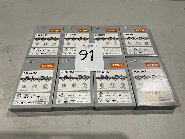 8x stihl 3610 000 0050 ketting voor kettingzaag - afbeelding 1 van  1