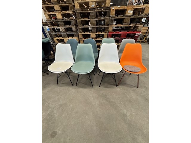 8x stoel, diverse kleuren - afbeelding 1 van  5