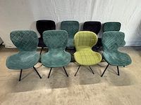 8x stoel nn, blauw en groen - afbeelding 1 van  7