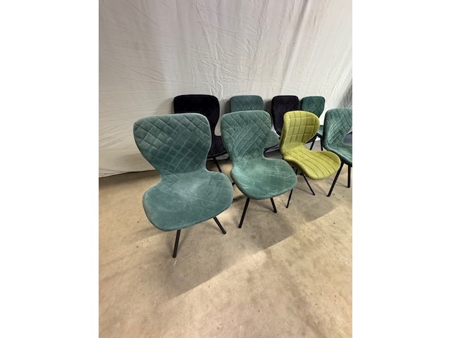 8x stoel nn, blauw en groen - afbeelding 2 van  7