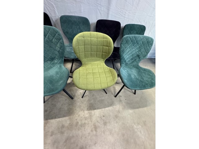 8x stoel nn, blauw en groen - afbeelding 3 van  7