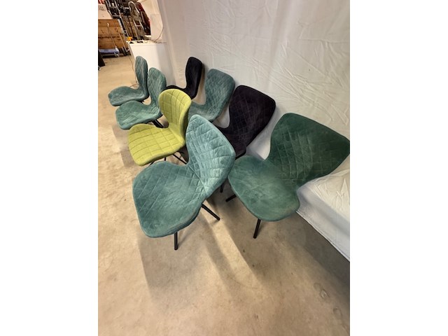 8x stoel nn, blauw en groen - afbeelding 6 van  7