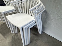 8x stoel, wit, stapelbaar - afbeelding 2 van  5