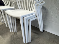 8x stoel, wit, stapelbaar - afbeelding 3 van  5