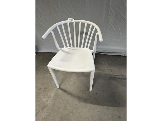 8x stoel, wit, stapelbaar - afbeelding 4 van  5