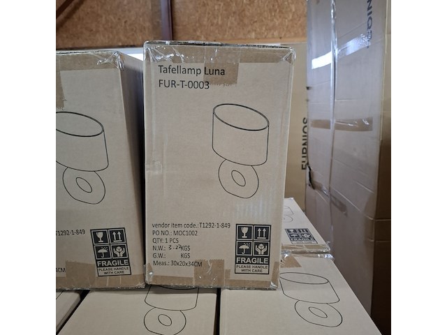 8x tafellamp, furniqs, luna - afbeelding 3 van  3