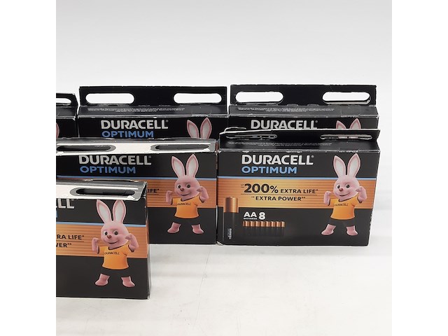 8x verpakking a 8 batterijen, duracell, optimum aa - afbeelding 5 van  7