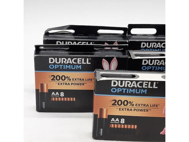 8x verpakking a 8 batterijen, duracell, optimum aa - afbeelding 6 van  7