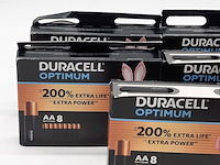 8x verpakking a 8 batterijen, duracell, optimum aa - afbeelding 6 van  7
