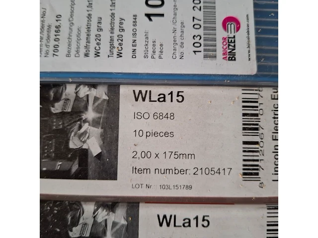8x verpakking diverse laselektrode o.a. lincoln - afbeelding 5 van  7